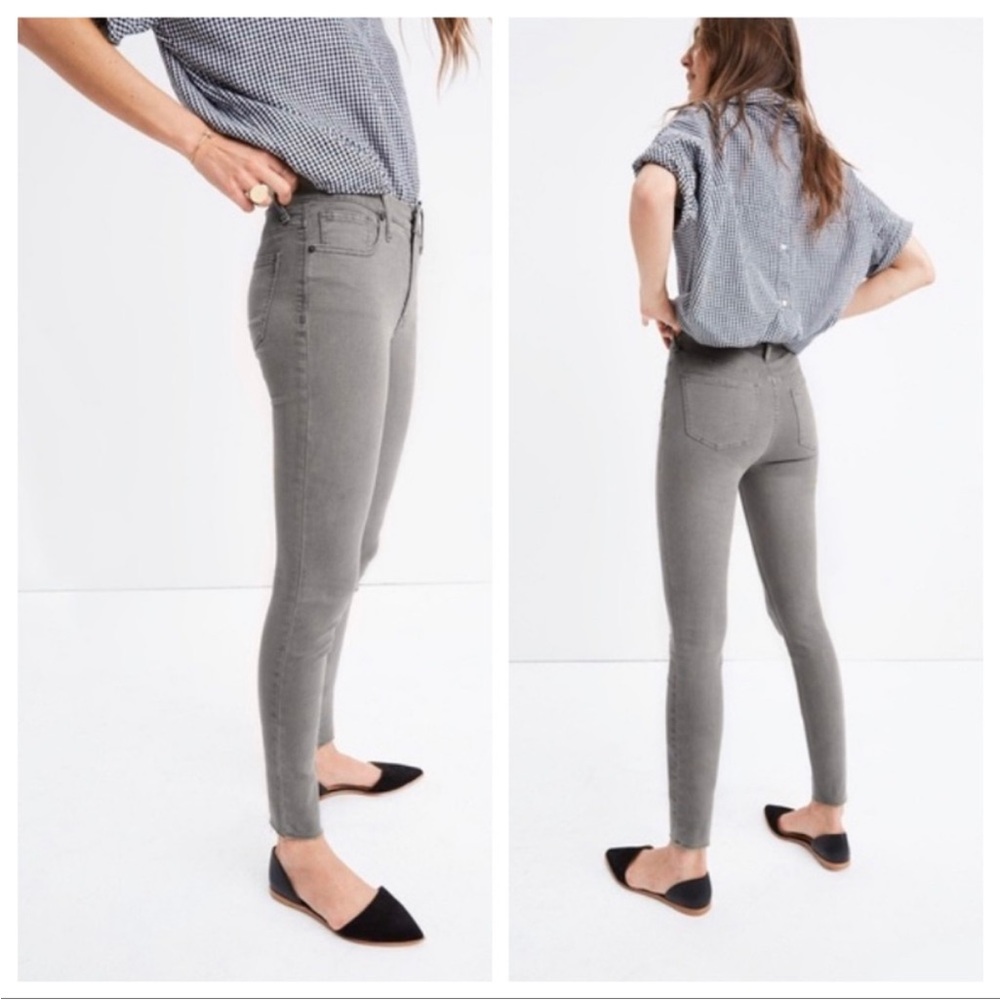 Madewell Gray 9" Mid-Rise Skinny Jeans